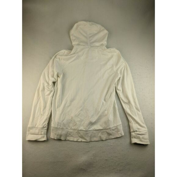 Womens LL Bean Full Zip Hoodie Sweatshirt Size S Regular White Logo - Picture 2 of 9